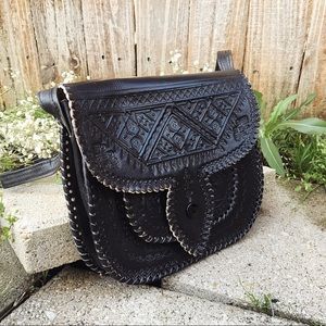 Leather Crossbody Bag Handmade in Morocco